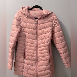 Rokka&Rolla Women's Hooded Water-Resistant Lightweight Packable Jacket